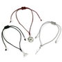 THE CARAT SHOP - Set de 3 bracelets de l'amitié Harry Potter - Reliques de la Mort, Éclair, Plaque 9 3/4 - Alliage de zinc et nylon