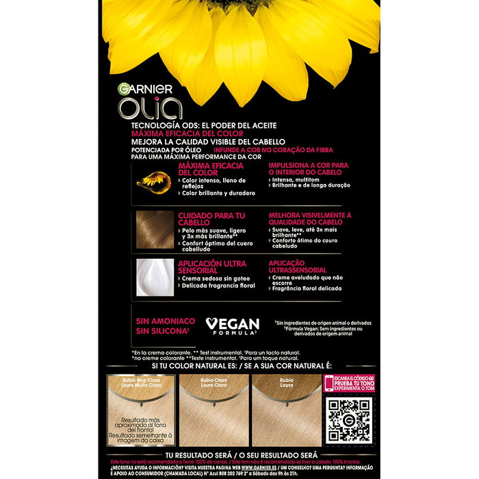 Garnier Olia Coloration Permanente Sans Ammoniaque Teinte 5.0 Brun Clair - Améliore la qualité des cheveux, brillance éclatante et couverture 100% cheveux blancs.