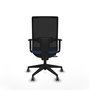 Piqueras y Crespo Chaise de Bureau Horna Bleu Marine et Noir