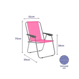 Chaise Pliante Marbueno 59 x 75 x 51 cm Rose
