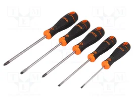 BAHCO Jeu de tournevis universel Pozidriv® et plat en acier