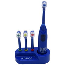 CYP BRANDS Brosse à dents électrique officielle FC Barcelona avec 3 têtes de rechange, pile AA