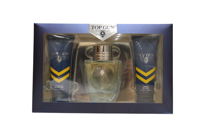 Top Gun Set Rivet Coffret Homme avec Eau de Toilette 100 ml, Gel Douche Hydratant Corps et Cheveux 100 ml et Baume Après-Rasage Hydratant 100 ml Top Gun Set Rivet Coffret Homme avec Eau de Toilette 100 ml, Gel Douche Hydratant Corps et Cheveux 100 ml et Baume Après-Rasage Hydratant 100 ml