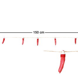 Squelette Services Guirnalda de Despojos Humanos - Guirlande de Déchets Humains avec Doigts Sanglants 150 cm pour Décoration Horreur, Halloween Macabre