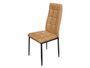 Giftdecor Chaise Haute Dossier Cuir Beige Métal et Polyuréthane 40x48x95 cm (Set de 4)
