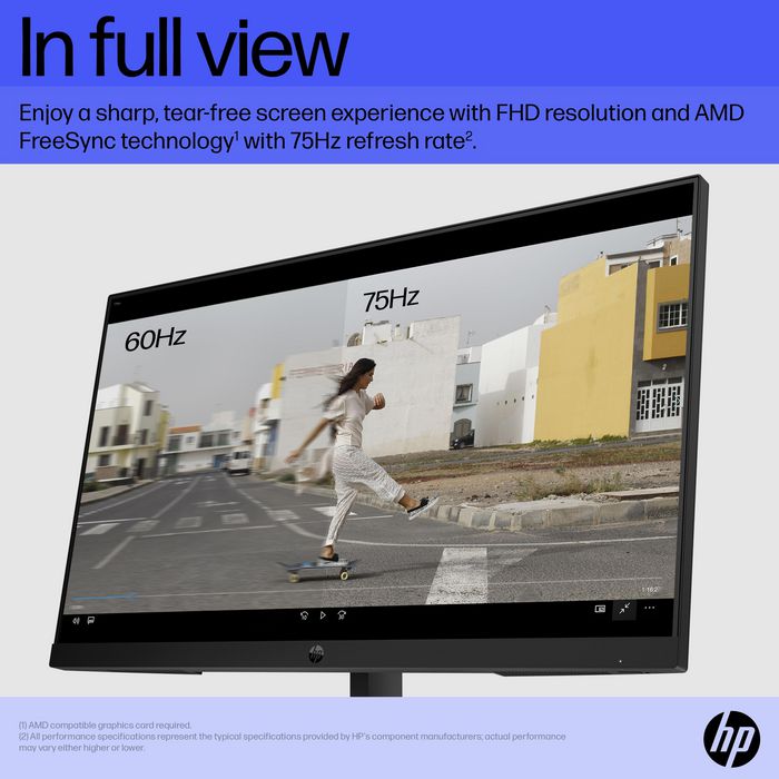 HP Écran V22v G5 54.5 cm (21.45") Full HD 75 Hz avec AMD FreeSync™ et gestion des câbles - Écran pour productivité HP Écran V22v G5 54.5 cm (21.45") Full HD 75 Hz avec AMD FreeSync™ et gestion des câbles - Écran pour productivité