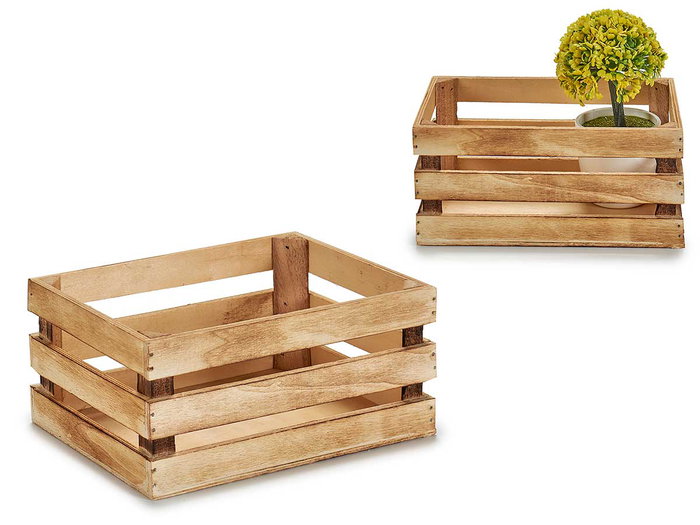 Giftdecor Boîte en Bois Marron avec Corde 20x13x9 cm (Set de 48) Giftdecor Boîte en Bois Marron avec Corde 20x13x9 cm (Set de 48)