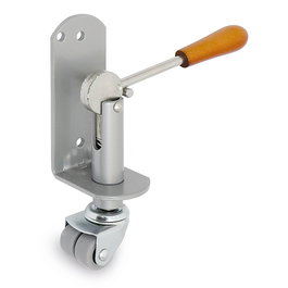 Q&Q Mécanisme élévateur H150 pour canapé avec roue, système de levage assisté en fer, finition aluminium RAL 9006, hauteur 150 mm