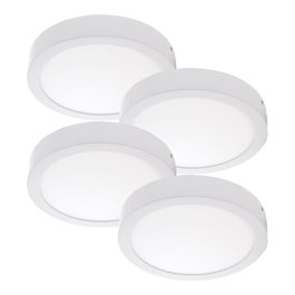 Lot de 4 plafonniers LED 20W 2000 lm 6000K Blanco Frío