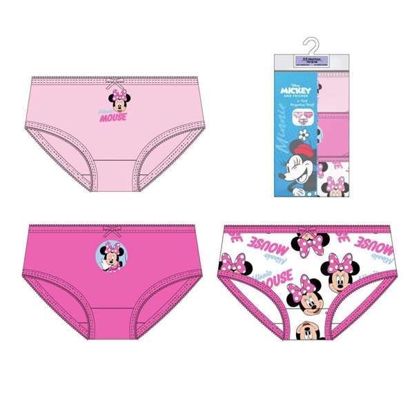 Cerdá - Pack de 3 culottes fille motif Minnie - Jersey single - Modèles assortis - Taille 4-5 ans (T04/05) Cerdá - Pack de 3 culottes fille motif Minnie - Jersey single - Modèles assortis - Taille 4-5 ans (T04/05)