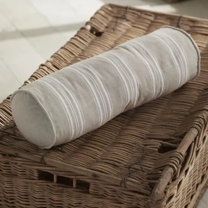 Today Coussin polochon Berenice imprimé, housse 100% coton déhoussable avec pompons et finition piping rond, 45 x 15 cm, Gamme Charme Today Coussin polochon Berenice imprimé, housse 100% coton déhoussable avec pompons et finition piping rond, 45 x 15 cm, Gamme Charme