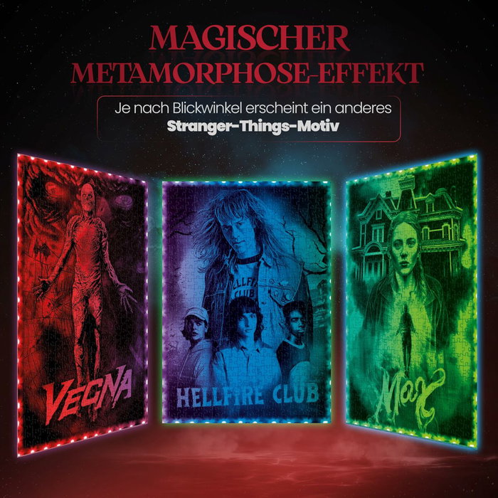 Clementoni Puzzle Stranger Things Vecna - Cadre Lumineux LED - 520 pièces Clementoni Puzzle Stranger Things Vecna - Cadre Lumineux LED - 520 pièces