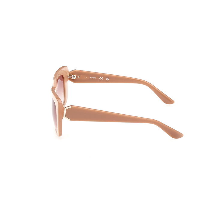 Guess Gafas Lunettes de soleil GU7890 57F 140mm Femme Rectangulaires Monture Beige Brillante Verres Marron Dégradé