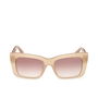 Guess Gafas Lunettes de soleil GU7890 57F 140mm Femme Rectangulaires Monture Beige Brillante Verres Marron Dégradé