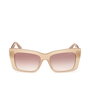 Guess Gafas Lunettes de soleil GU7890 57F 140mm Femme Rectangulaires Monture Beige Brillante Verres Marron Dégradé