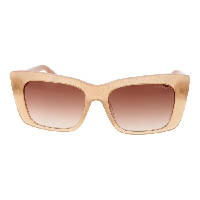 Guess GU7890 Lunettes de soleil rectangulaires beige et marron