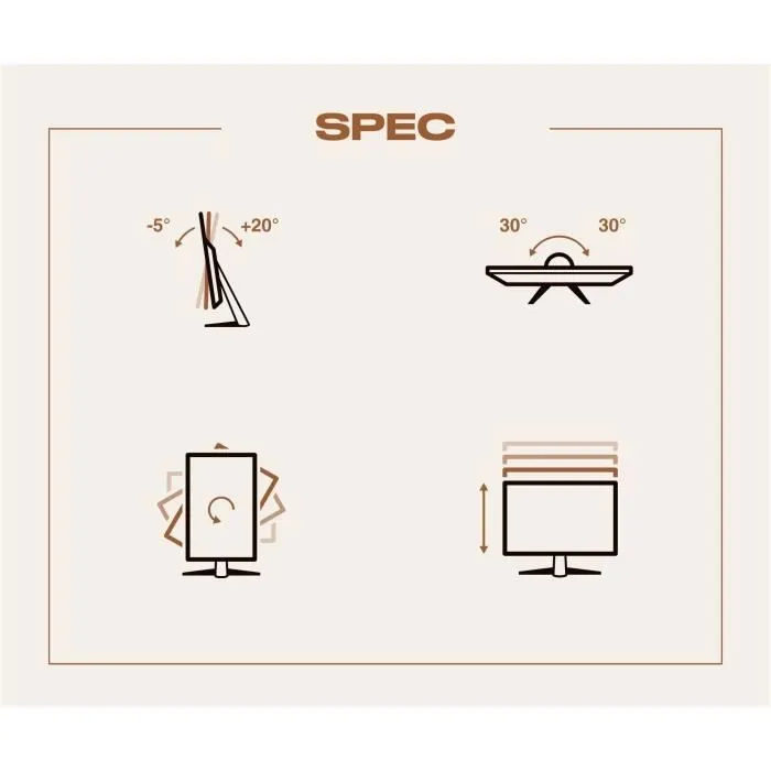 Japannext Écran 23.8" FHD IPS 60Hz avec support ergonomique JAP1712236764136 Japannext Écran 23.8" FHD IPS 60Hz avec support ergonomique JAP1712236764136