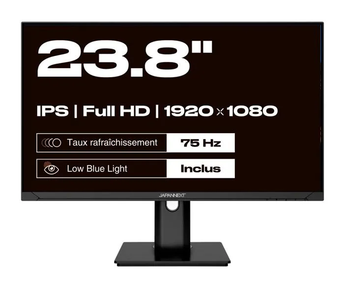 Japannext Écran 23.8" FHD IPS 60Hz avec support ergonomique JAP1712236764136 Japannext Écran 23.8" FHD IPS 60Hz avec support ergonomique JAP1712236764136