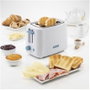 Ariete 157/14 - Grille-pain 2 fentes Blanc, 7 niveaux de cuisson, parois froides pour la sécurité - Petit-déjeuner