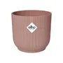 Elho Pot de fleurs rond Vibes Fold avec roues Ø 35 x H 32 cm pour intérieur en plastique 100% recyclé - Rose