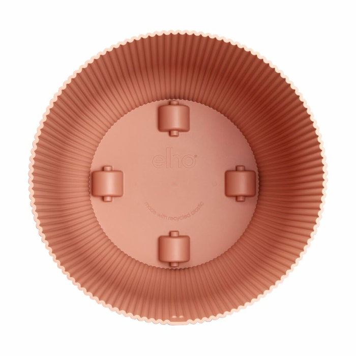 ELHO Pot de fleurs Vibes Fold rond avec roues, Rose poudré, Ø 35 cm