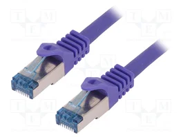 LOGILINK Cordon de raccordement Cat 6a S/FTP violet 1 m RJ45