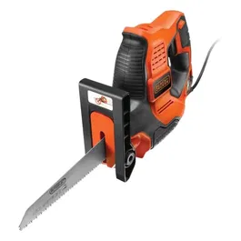 Scie électrique oscillante multimatériaux BLACK+DECKER RS890K-QS 500W avec technologie Autoselect, coffret et 3 lames, course 23 mm