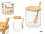 VIVALTO Sucrier en Borosilicate avec Couvercle en Bambou 500ml