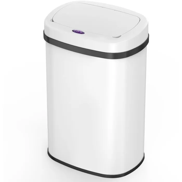 Kitchen Move MAJESTIC Poubelle de cuisine automatique avec capteur, 58 L, Blanc mat et Acier inoxydable, ouverture sans contact, alimentation piles D ou USB-C Kitchen Move MAJESTIC Poubelle de cuisine automatique avec capteur, 58 L, Blanc mat et Acier inoxydable, ouverture sans contact, alimentation piles D ou USB-C