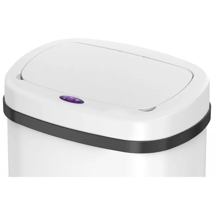 Kitchen Move MAJESTIC Poubelle de cuisine automatique avec capteur, 58 L, Blanc mat et Acier inoxydable, ouverture sans contact, alimentation piles D ou USB-C Kitchen Move MAJESTIC Poubelle de cuisine automatique avec capteur, 58 L, Blanc mat et Acier inoxydable, ouverture sans contact, alimentation piles D ou USB-C
