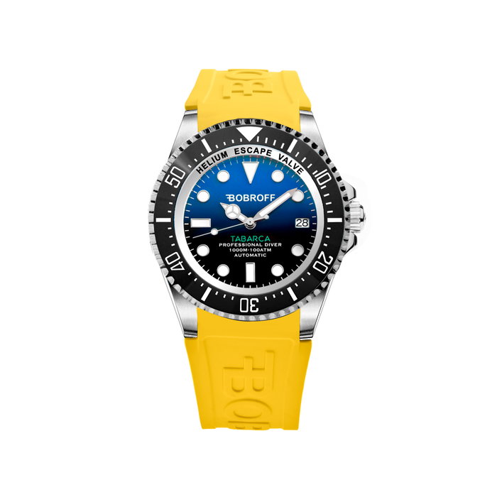 Bobroff BF0003-BFSTA - Montre Automatique Homme - Boîtier Gris/Bracelet Jaune Bobroff BF0003-BFSTA - Montre Automatique Homme - Boîtier Gris/Bracelet Jaune