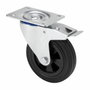Ruedas Alex Roulette Pivotante Noire Caoutchouc Poliamix Ø 8 cm 60 Kg