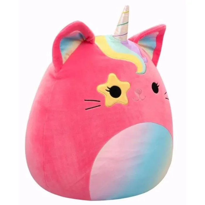 Squishmallows (Jazwares) Peluche Caticorne Sienna Rose 50 cm avec yeux étoilés