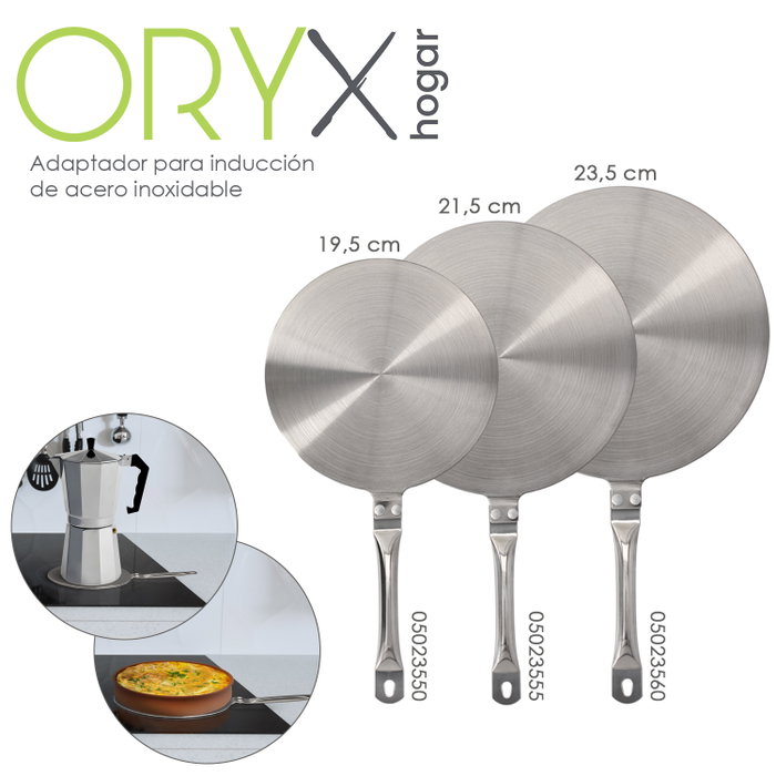 ORYX Adaptateur pour induction en acier inoxydable Ø 21,5 cm ORYX Adaptateur pour induction en acier inoxydable Ø 21,5 cm