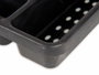 Kinvara Cubertero en plastique 5 compartiments 22,8 x 4,5 x 32,4 cm blanc gris noir (Set de 24)