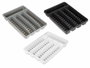 Kinvara Cubertero en plastique 5 compartiments 22,8 x 4,5 x 32,4 cm blanc gris noir (Set de 24)