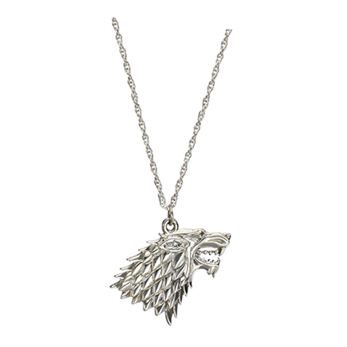 The Noble Collection Pendentif Game of Thrones Loup Stark Argent 925 avec Chaîne 45 cm The Noble Collection Pendentif Game of Thrones Loup Stark Argent 925 avec Chaîne 45 cm