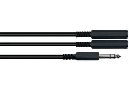 YELLOWCAB Adaptateur 2 entrées Jack 1/4" mono femelle à 1 sortie Jack 1/4" stéréo mâle