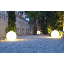 LUMISKY Bobby - Boule lumineuse extérieure LED, Ø 60 cm, culot E27, blanc