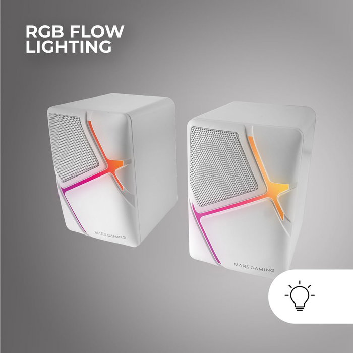 Haut-parleurs bluetooth portables Mars Gaming MSHW Blanc Noir 4 W