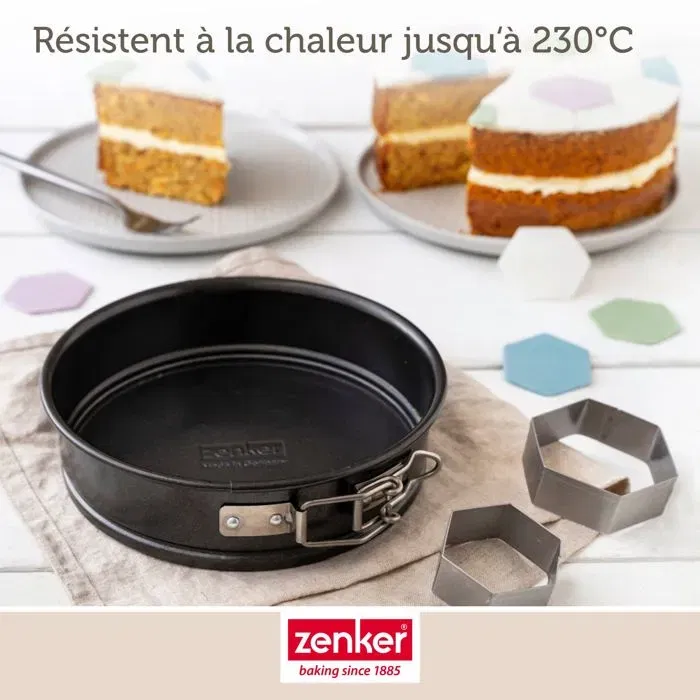 Zenker Lot de 2 mini moules à manqué à charnière 16 cm et 18 cm en acier antiadhésif pour petites portions