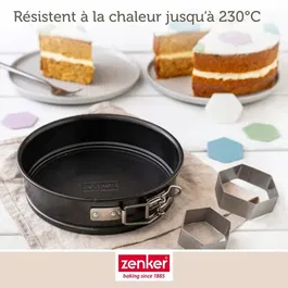 Zenker Lot de 2 mini moules à manqué à charnière 16 cm et 18 cm en acier antiadhésif pour petites portions