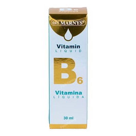 MARNYS Vitamine B6 Liquide 30Ml - Complément Alimentaire à Haute Teneur en Vitamine B6, Arôme Citron