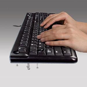 Logitech K120 Clavier USB Silencieux pour Entreprise et École, Résistant aux Liquides, Layout AZERTY, Compatible Windows