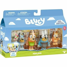 Moose Toys Pack de 4 figurines Bluey La famille en cuisine