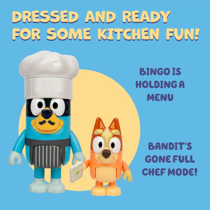 Moose Toys Pack de 4 figurines Bluey La famille en cuisine Moose Toys Pack de 4 figurines Bluey La famille en cuisine