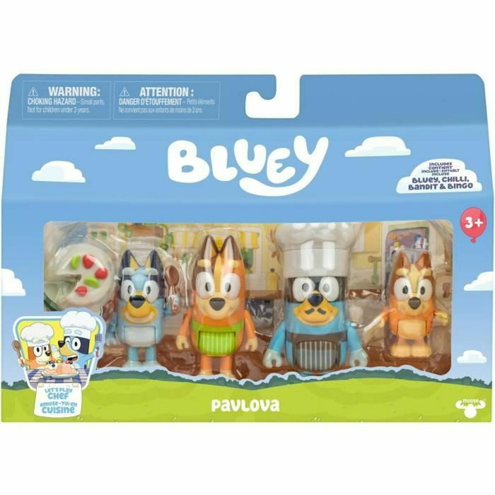 Moose Toys Pack de 4 figurines Bluey La famille en cuisine Moose Toys Pack de 4 figurines Bluey La famille en cuisine