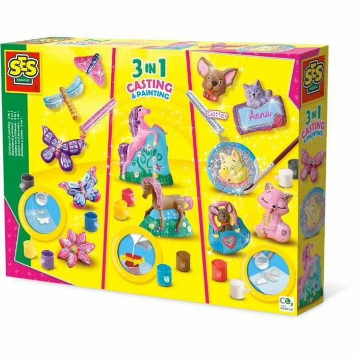 SES Creative Kit de moulage et peinture 3 en 1 - Hobby Pink SES Creative Kit de moulage et peinture 3 en 1 - Hobby Pink