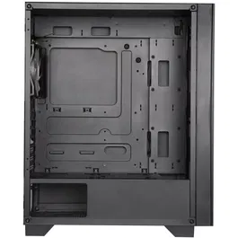 BitFenix Flow Noir - Boîtier PC moyen tour ATX avec façade mesh, fenêtre verre trempé et 4 ventilateurs ARGB intégrés - Sans alimentation
