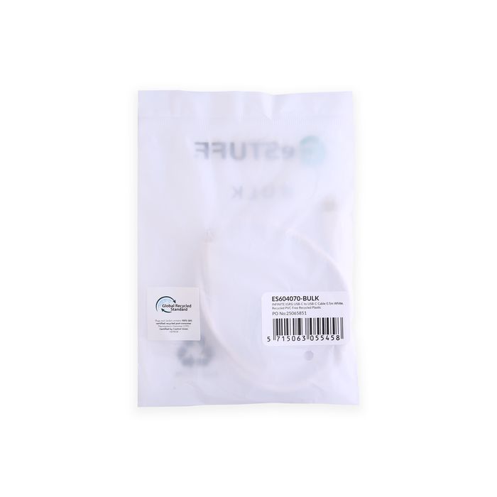 eSTUFF Câble USB-C vers USB-C INFINITE (GRS) 0,5 m blanc eSTUFF Câble USB-C vers USB-C INFINITE (GRS) 0,5 m blanc